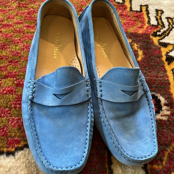 Cole Haan Blue Suede Loafers - Picture 7 of 8